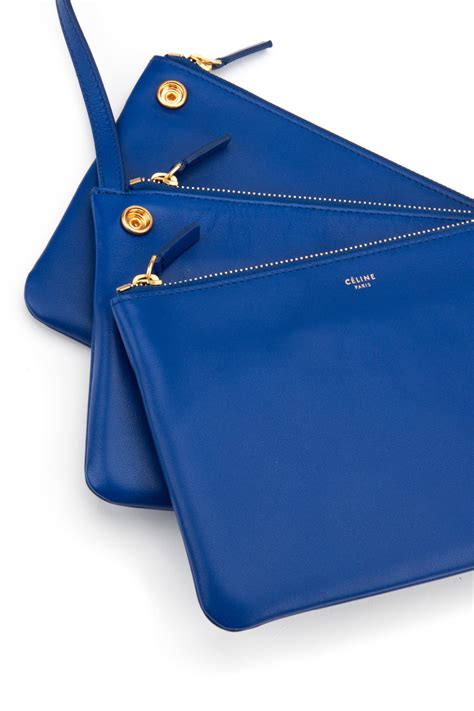 celine trio indigo blue|WOMEN'S LUXURY BLUE HANDBAGS .